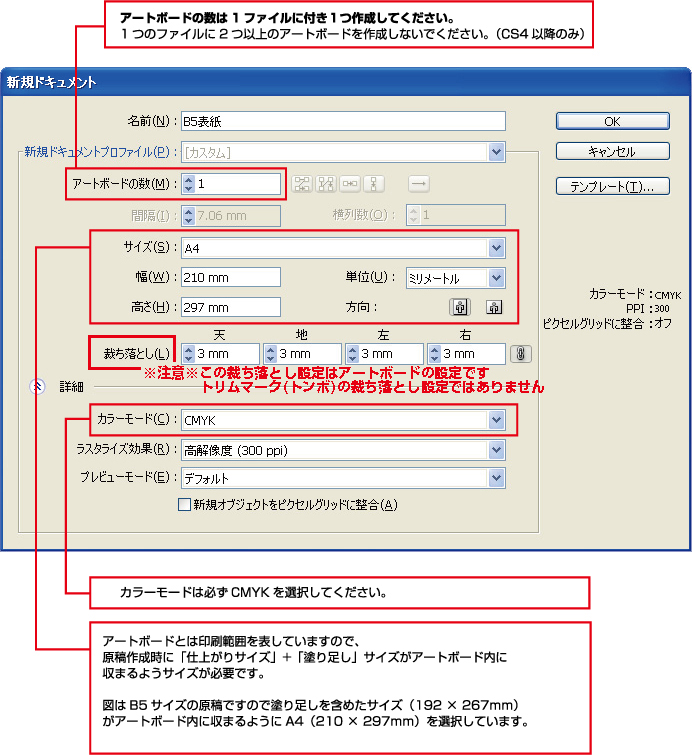 Illustratorでカラー表紙を作成する 総合力no1の同人誌印刷所 サンライズ